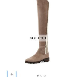 Stuart Weitzman Parka Shearling-Trimmed OTK Boots